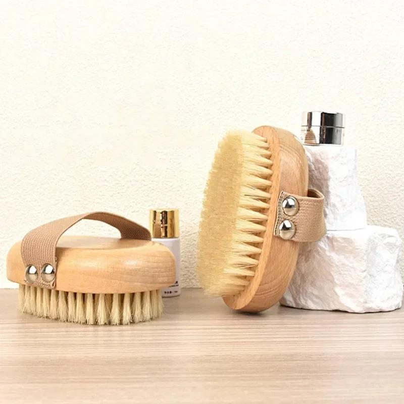 Dry Brush Body - SPA Wooden Body Brush Natural Boar