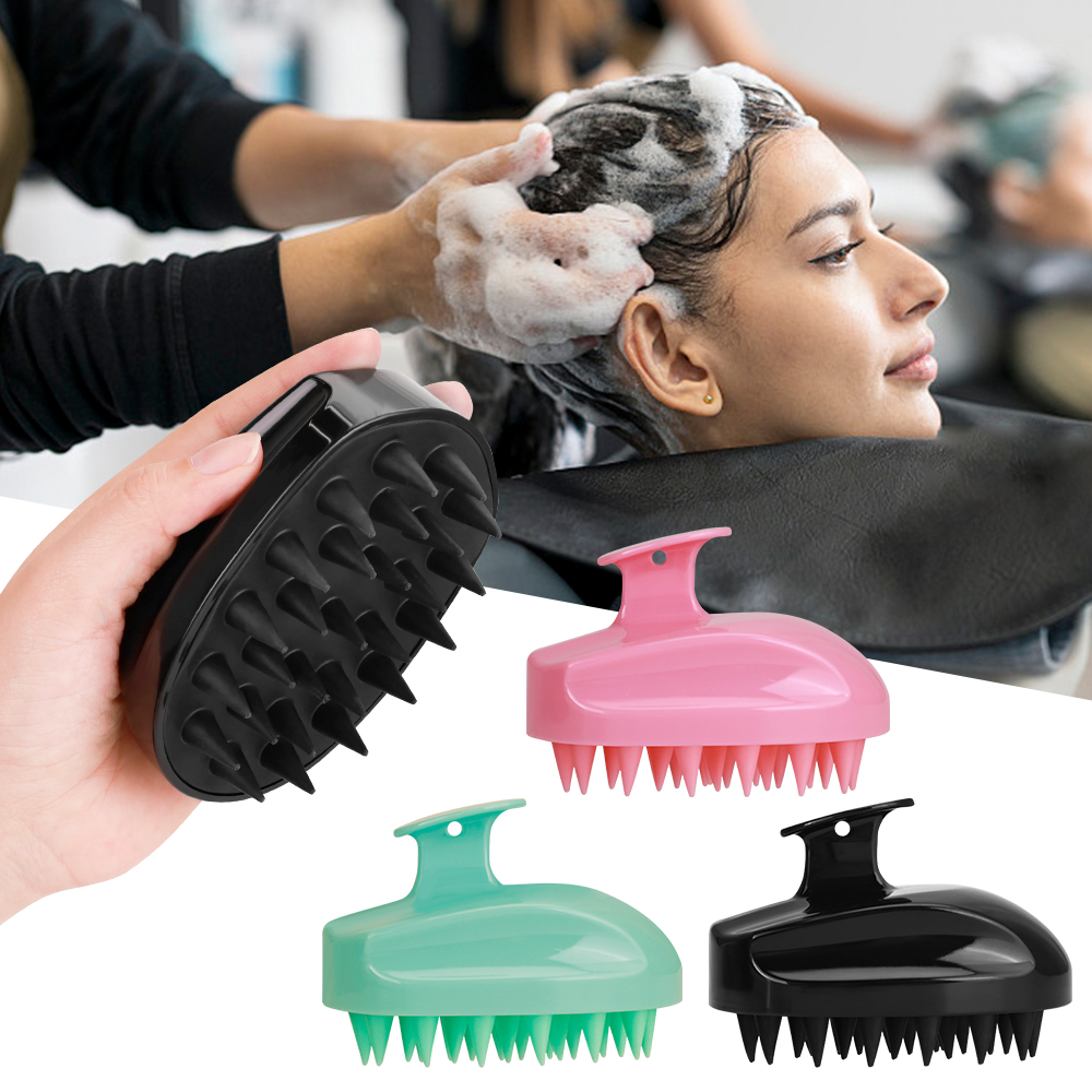 Dry Brush Body - Scalp Massager Brush Non-Slip Finger Grip,